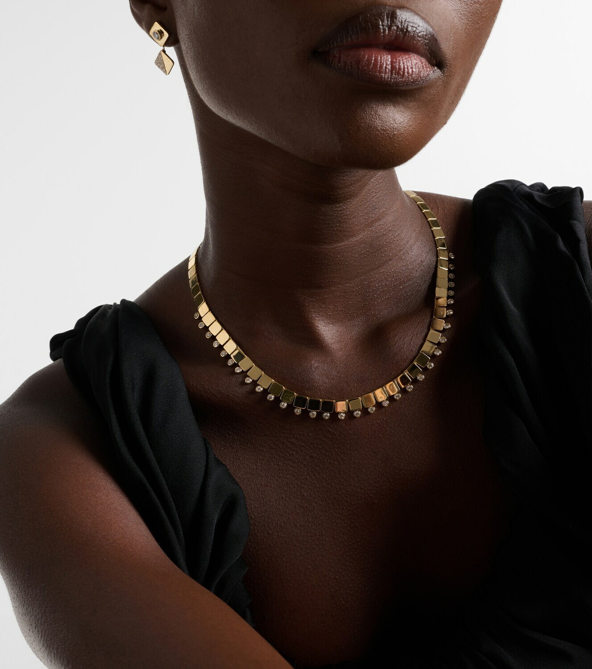 Ileana Makri 18kt gold necklace with diamonds