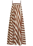 Zimmermann Daylight Striped Cotton Maxi Dress Cream