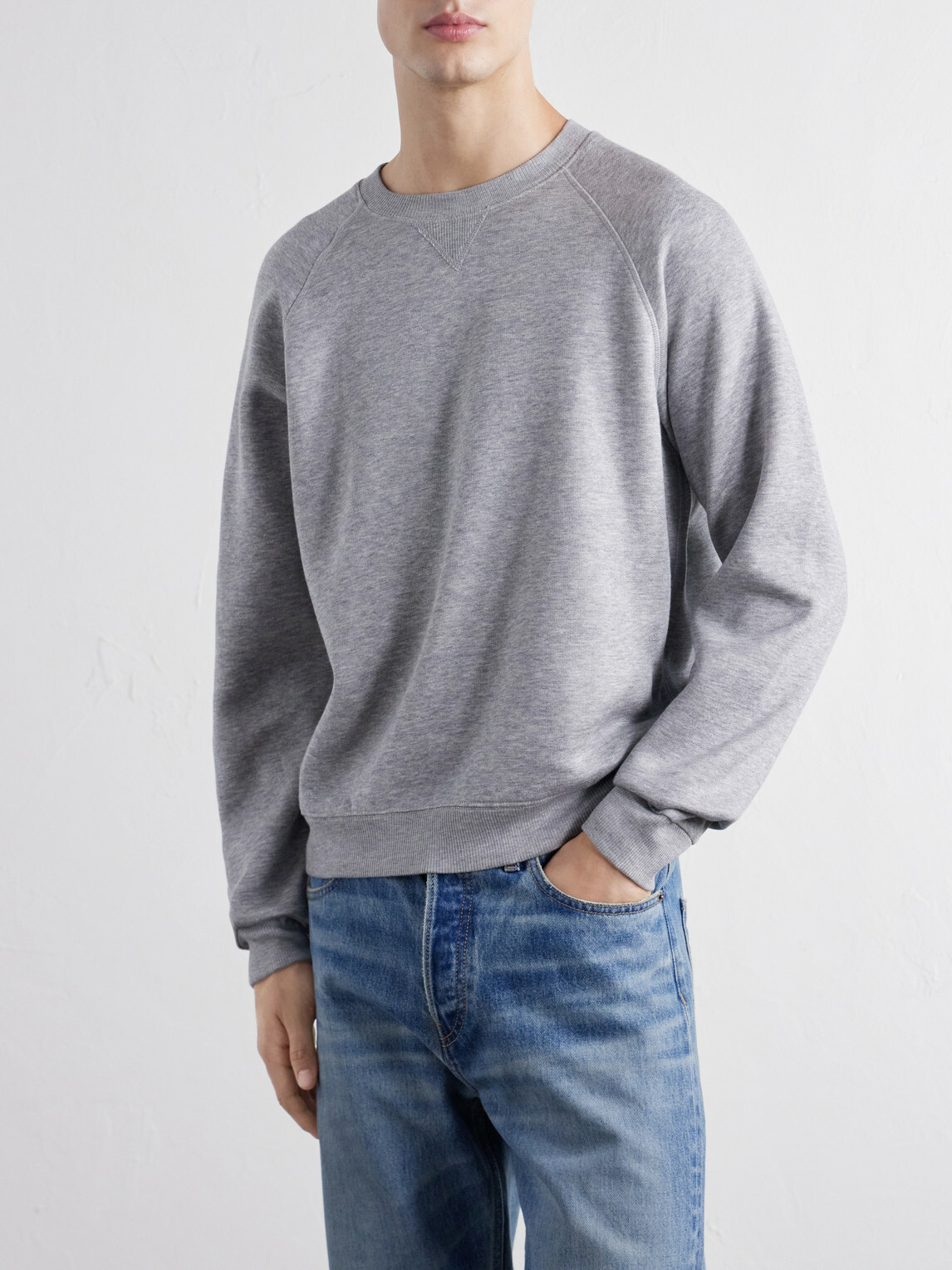 TOTEME - Cotton and Silk-Blend Jersey Sweater - Gray