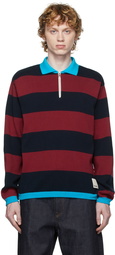 Sunnei Knit Striped Long Sleeve Polo