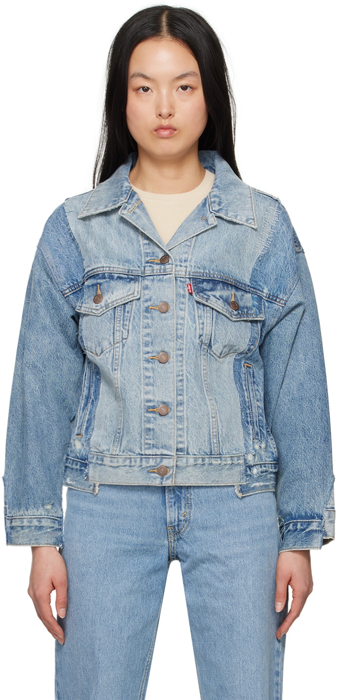 Levi's Blue 90s Repaired Denim Jacket