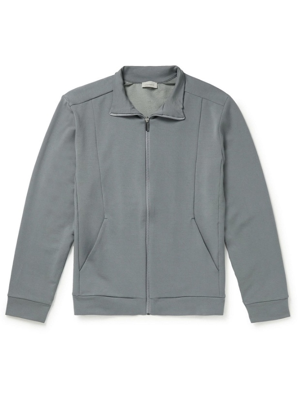 Photo: Zimmerli - Cozy Lounge Stretch Modal and Cotton-Blend Hooded Jacket - Gray