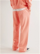 Les Tien - Puddle Straight-Leg Garment-Dyed Cotton-Jersey Sweatpants - Orange