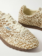 Autry - Windspin Cheetah-Print Pony Hair Sneakers - Neutrals