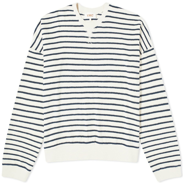 Photo: YMC Women's Earth Almost Grown Sweatshirt in Ecru Navy