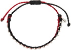 Paul Smith Black & Red Double-Strand Beaded Bracelet