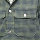 A.P.C. Men's Alex Check Shirt Jacket in Dark Green