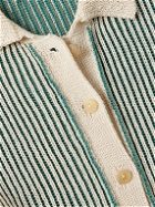Corridor - Plated Ribbed Cotton Shirt - Green