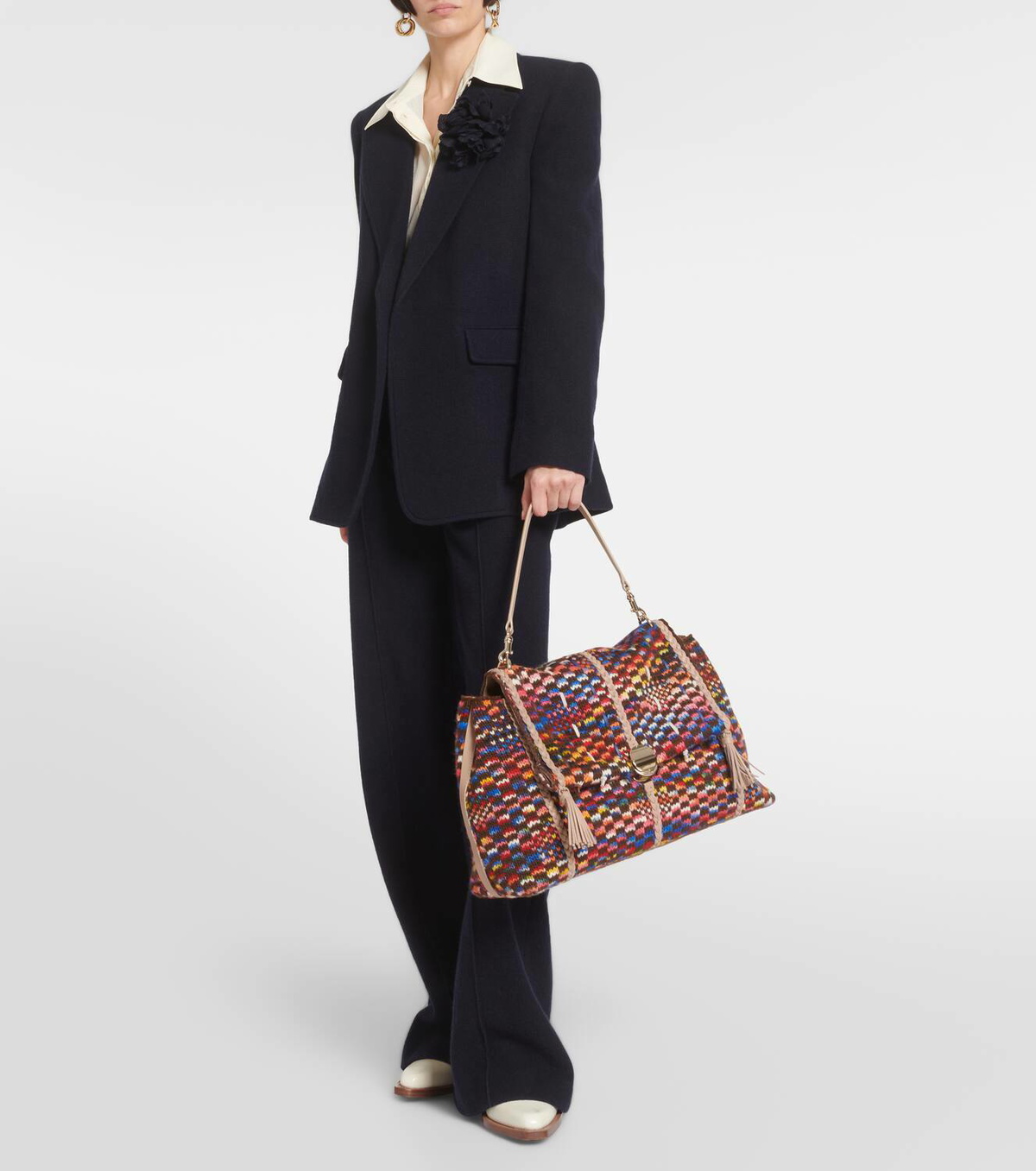 【関税&送料込】Chloe Embroidered Wool Large Penelope Should Chloé PENELOPE LARGE SOFT SHOULDER BAG | REVERSIBLE
