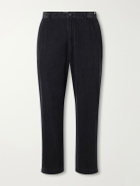 Neighborhood - Straight-Leg Cotton-Blend Corduroy Trousers - Black
