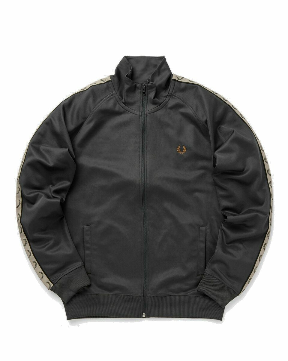 Fred Perry Contrast Tape Track Jacket Black - Mens - Track Jackets