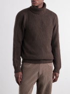 De Bonne Facture - Wool-Bouclé Rollneck Sweater - Brown
