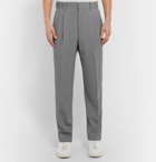 The Row - Grey Eric Pleated Virgin Wool Trousers - Gray
