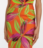 Louisa Ballou - Printed bias midi skirt