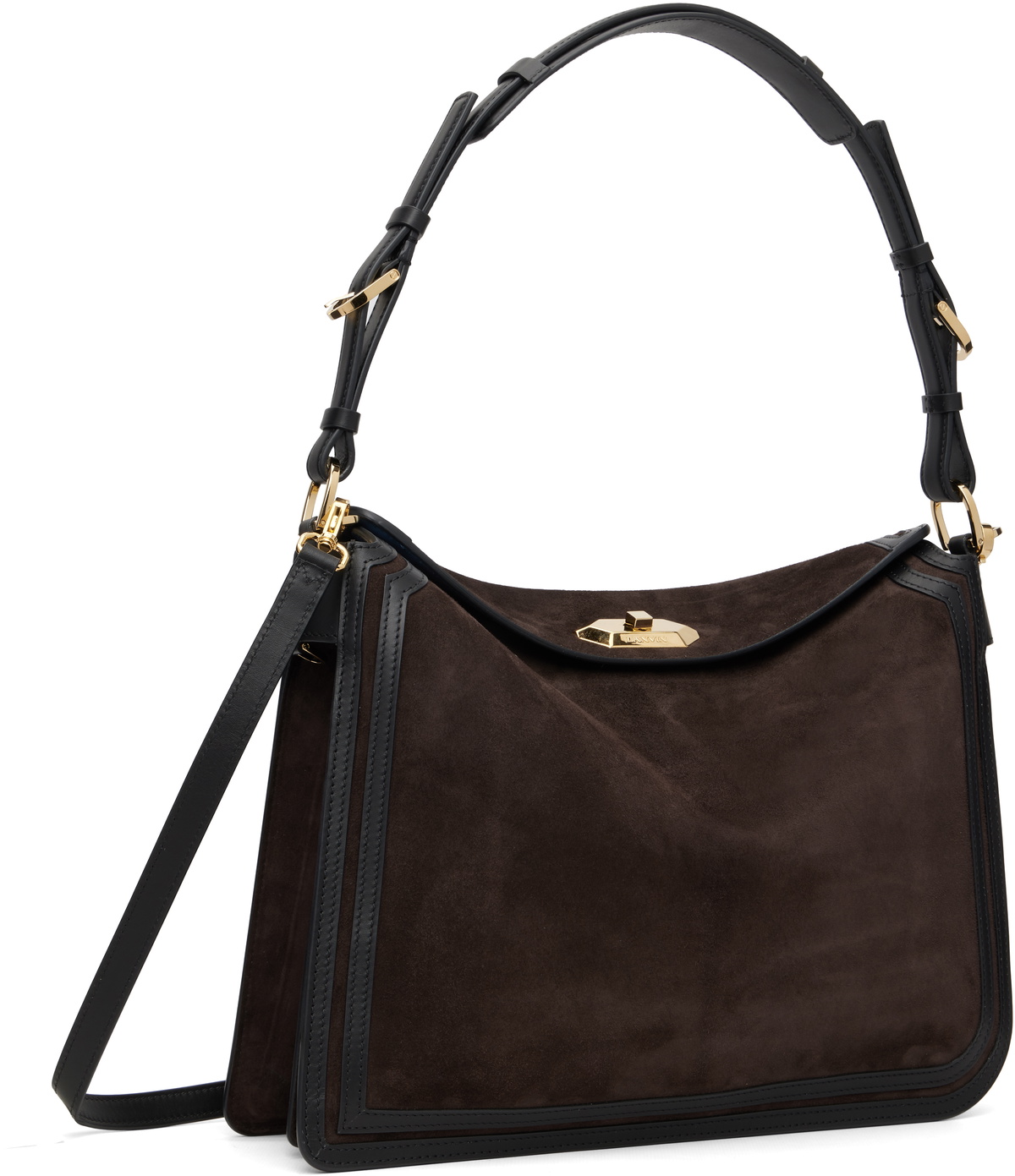 Lanvin Brown Compagnon Asymmetrical Bag