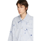 Feng Chen Wang Blue Resist-Dyed Cotton Shirt