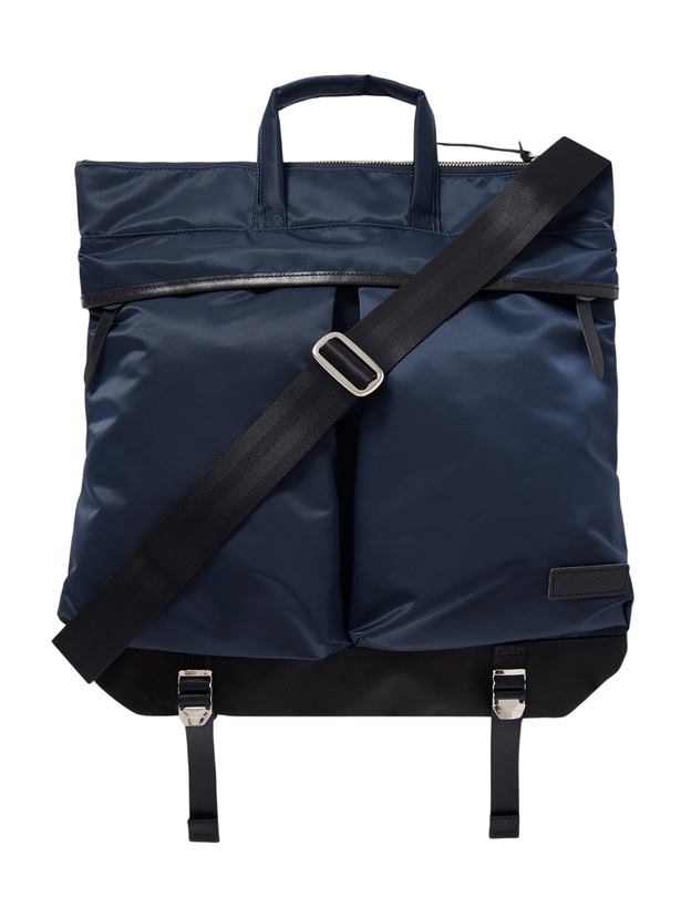 Photo: Master-Piece - Lightning Leather-Trimmed Nylon-Twill and CORDURA® Tote Bag