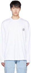 Wooyoungmi White Embroidered Long-Sleeve T-Shirt