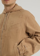 Givenchy Logo Hooded Stretch-denim Jacket Beige