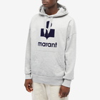 Isabel Marant Men's Logo Hoody in Grey/Midnight Blue