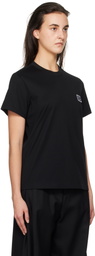 WOOYOUNGMI Black Cotton Back Logo T-shirt