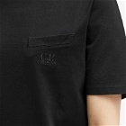 C.P. Company Men's 30/2 Mercerized Jersey Twisted Pocket T-Shirt in Black
