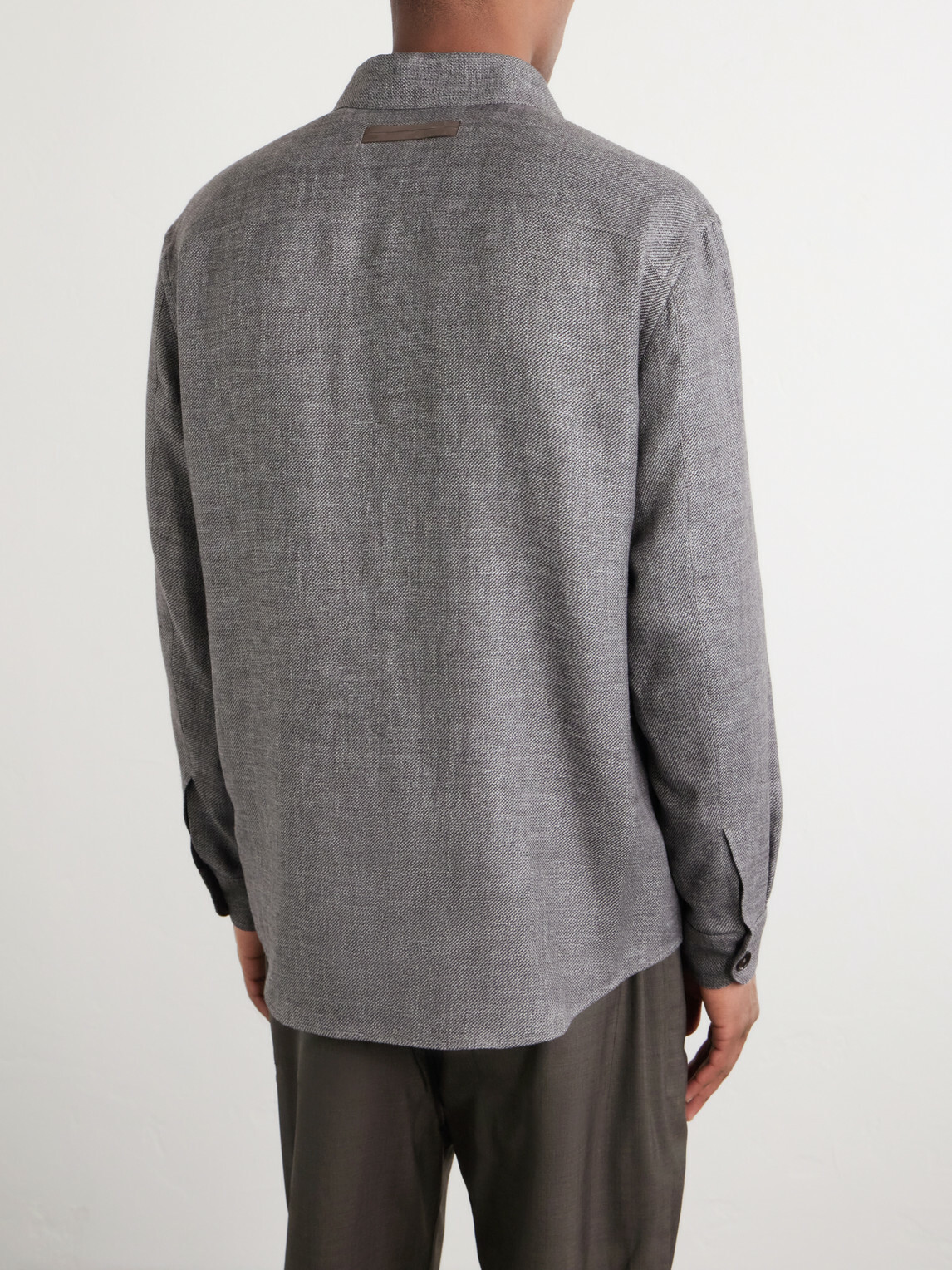 Zegna - Cashmere, Linen and Silk-Blend Overshirt - Gray