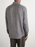 Zegna - Cashmere, Linen and Silk-Blend Overshirt - Gray