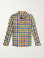 God's True Cashmere - Checked Linen Shirt - Green