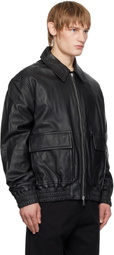 Studio Nicholson Black Piston Leather Jacket