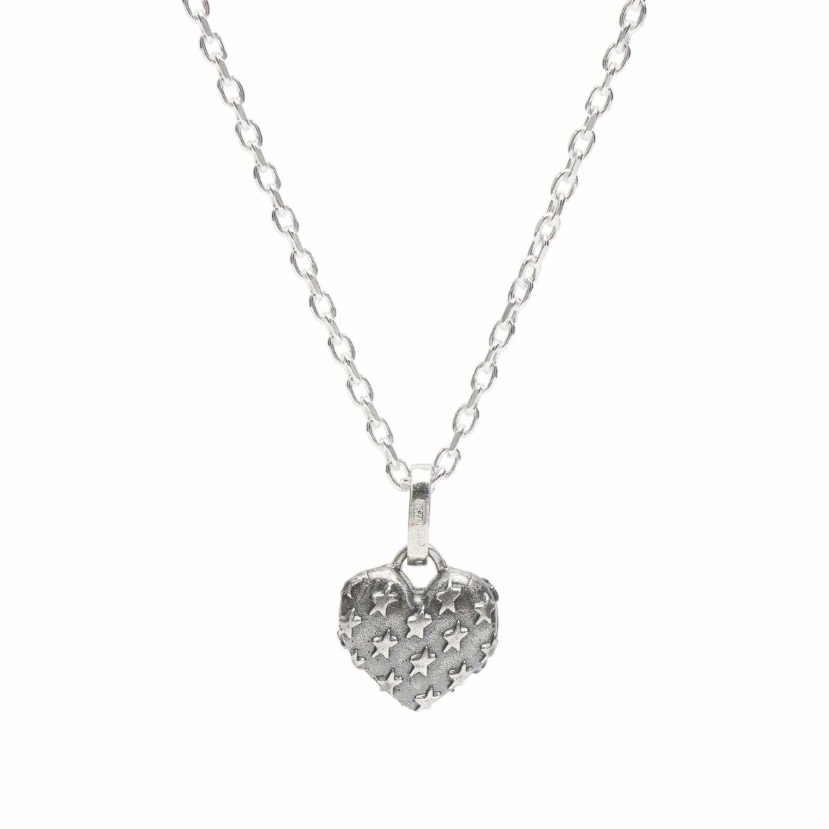 TwoJeys All-Over Heart Necklace in Silver 