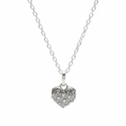 TwoJeys All-Over Heart Necklace in Silver 