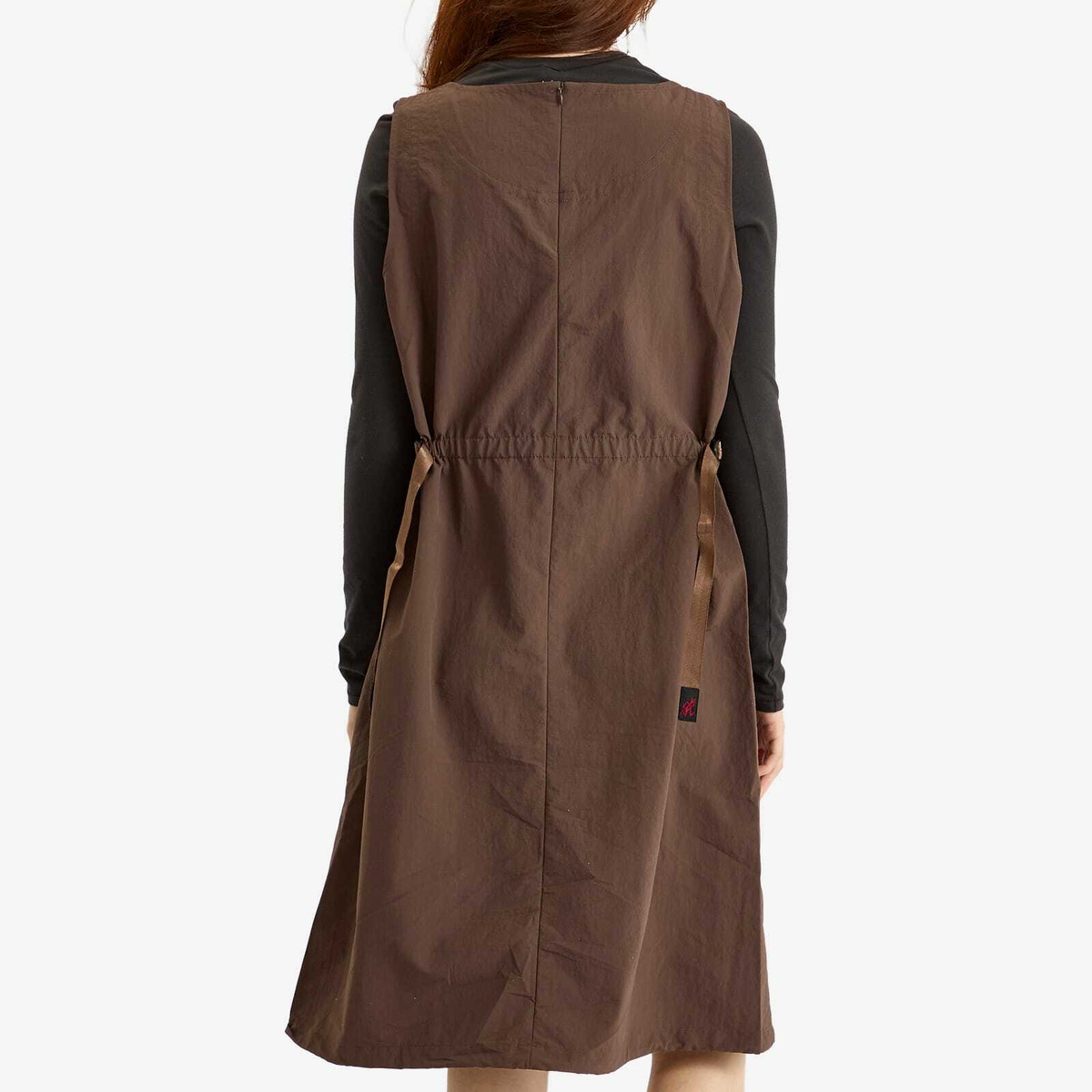 Gramicci Women's Nylon Midi Dress in Deep Brown