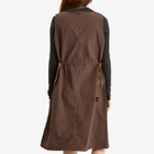 Gramicci Women's Nylon Midi Dress in Deep Brown