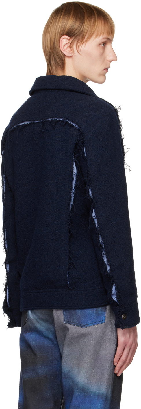PONDER.ER SSENSE Exclusive Navy Clash Jacket
