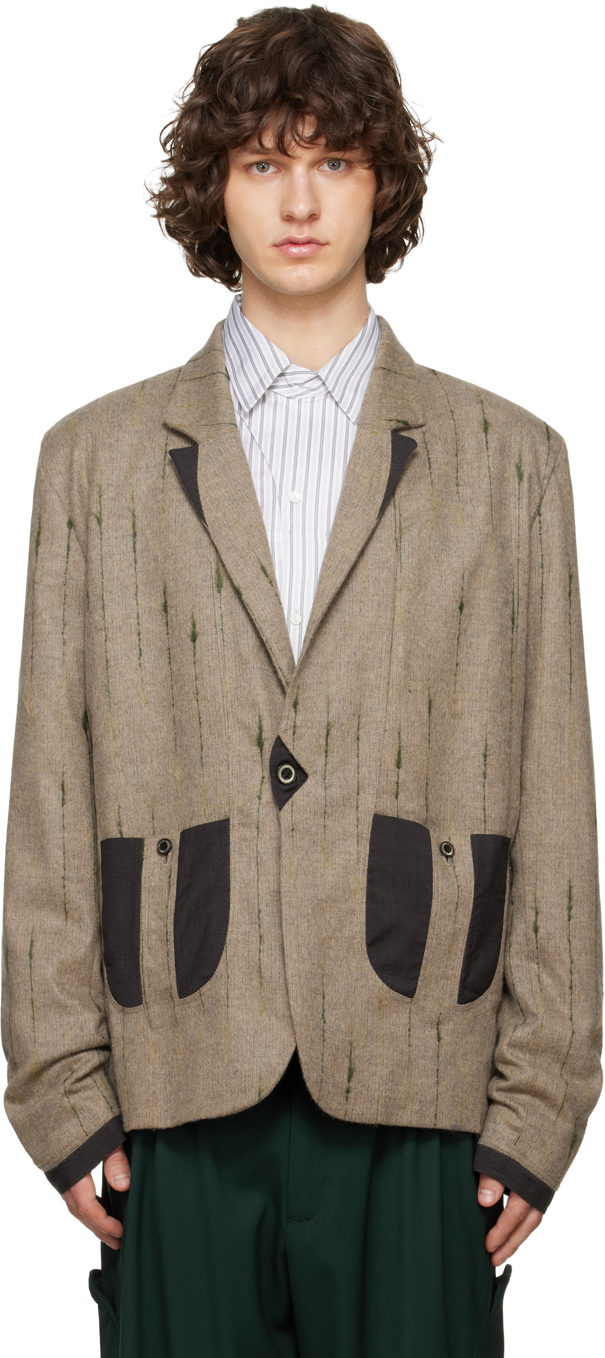 Kiko Kostadinov Grey Maiden Peacoat Jacket Kiko Kostadinov