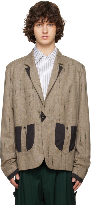 Photo: Kiko Kostadinov Brown Veca Tailored Blazer