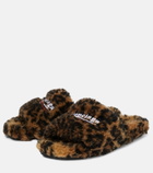 Balenciaga - Furry faux fur slides