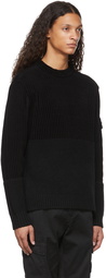 Stone Island Black Mixed Yarns Crewneck