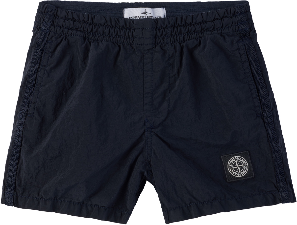 Stone Island Junior Kids Black B100001 Nylon Metal ECONYL Swim Shorts