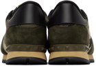 Valentino Garavani Green Camo Mesh Rockrunner Sneakers