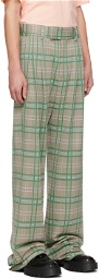 AMIRI Green Double Pleat Trousers