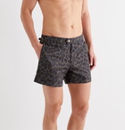 TOM FORD - Slim-Fit Short-Length Leopard-Print Swim Shorts - Brown