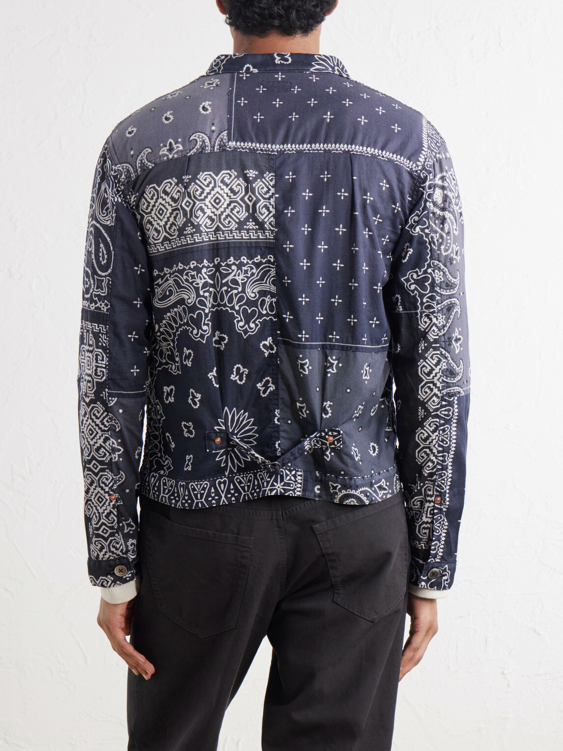 KAPITAL - Bandana-Print Patchwork Cotton Overshirt - Blue