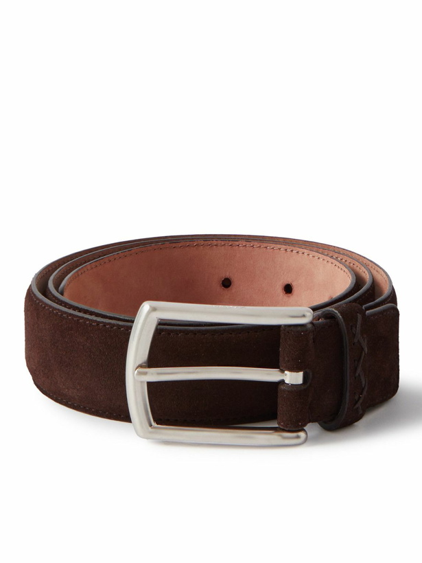 Photo: Zegna - 3cm Suede Belt - Brown