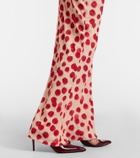 Stella McCartney Off-shoulder printed mesh maxi dress
