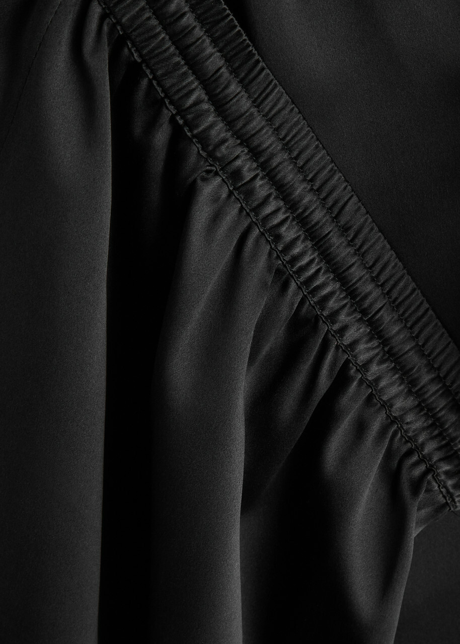 Fleur OF England Fleur du Jour Silk-satin Pyjama Trousers Black