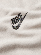 Nike - Sport Essentials Logo-Appliquéd Cotton-Blend Jersey Sweatshirt - Neutrals