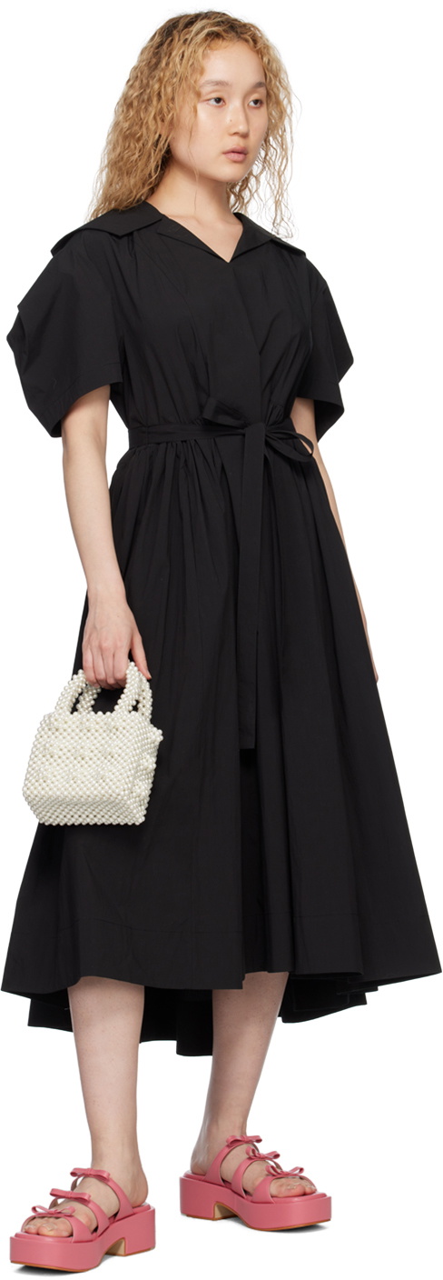 MINJUKIM Black Butterfly Midi Dress