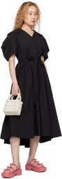 MINJUKIM Black Butterfly Midi Dress